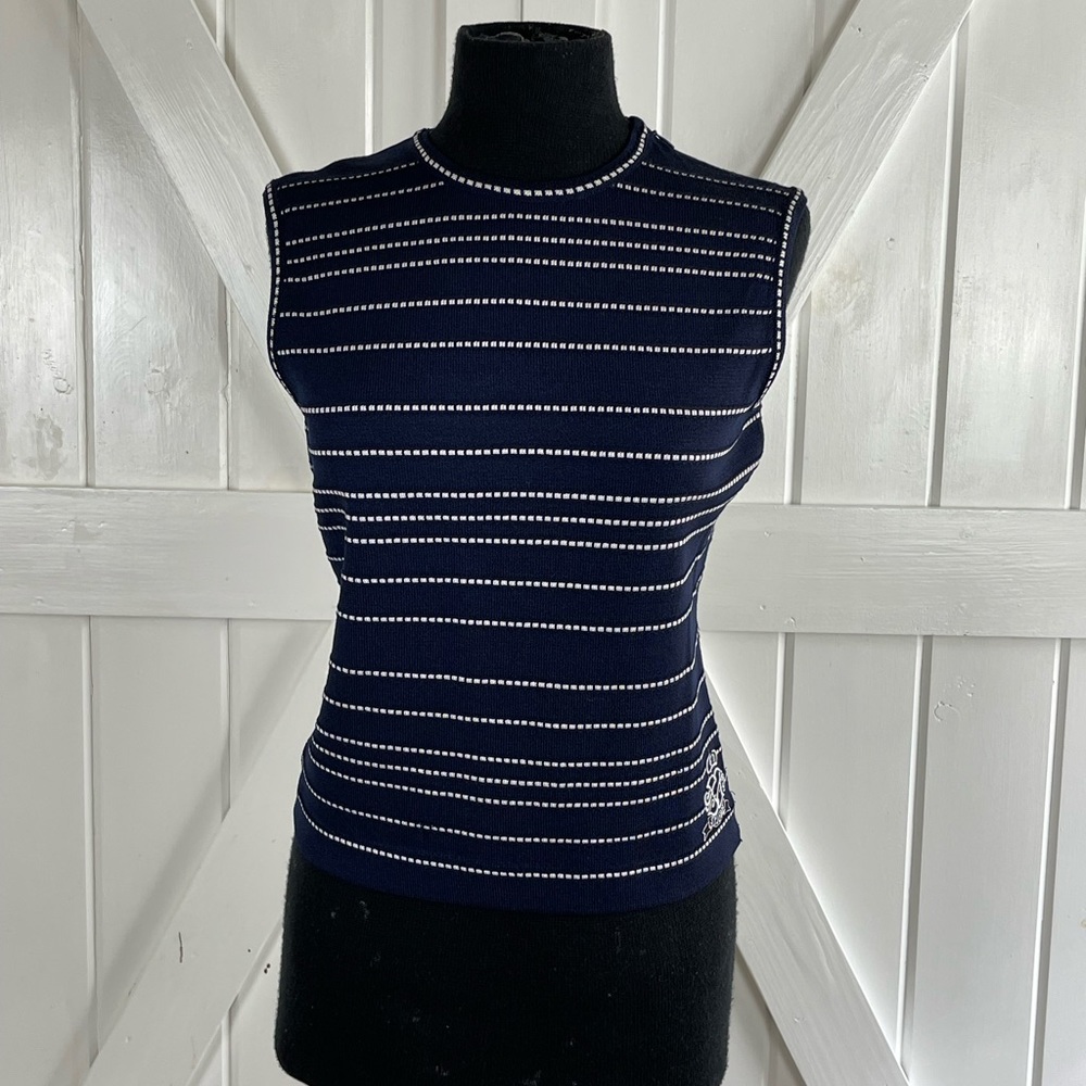 Dark blue St. John shirt and jacket size small